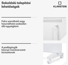 Klarstein Bansin Smart 1500, konvektor, 1500 W, vezérlés applikáción keresztül