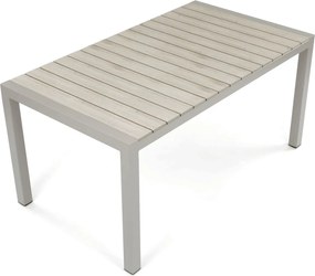 Kerti asztal 162x90 cm, alumínium, polywood, bézs, AZT-S1514 CRM