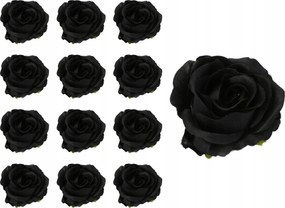 Vivaldi rózsa fej fekete x12 művirág csokor