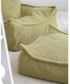 Zöld buklé gyerek babzsákfotel Square – Wigiwama