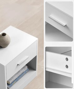 Éjjeliszekrények NOVERA szett 2 db 39x28 cm, fehér