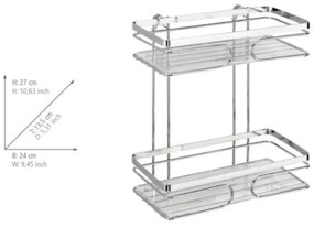 WENKO 20410100-PREMIUM rozsdamentes acél polc 24x27 cm, rozsdamentes/ezüstszínű