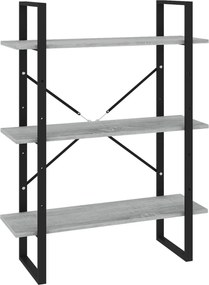 vidaXL szürke sonoma színű szerelt fa könyvszekrény 80 x 30 x 105 cm