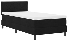 Box Spring Ágy Matraccal &amp; LED Fekete 90x190 cm Szövet
