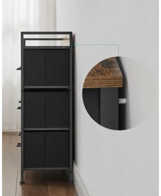 KIRA fiókos komód barna/fekete