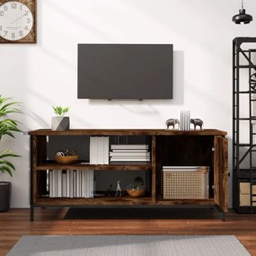 füstös tölgy színű szerelt fa TV-szekrény 100 x 40 x 45 cm
