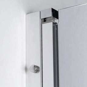 Stuxi Bari 70x80 aszimmetrikus nyílóajtós zuhanykabin 6 mm vízlepergető biztonsági üveggel, króm