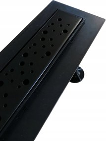 Lineáris zuhanyfolyóka 60 cm Abs alacsony beépítés M02B Fekete