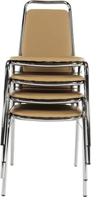 Szék tárgyalóterembe, barna textilbőr, ZEKI