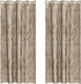 vidaXL Bársonyfüggönyök 2 pcs pezsgőszín 245 x 140 cm Bársony