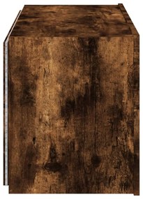 füstös tölgy színű fali TV-szekrény LED-ekkel 80x35x41 cm