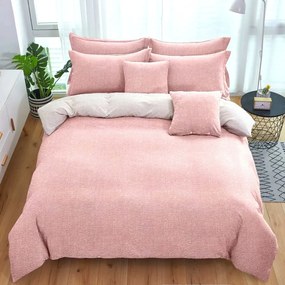 Krepp ágynemű Homa DEVAN PINK 3 részes 140x200 cm