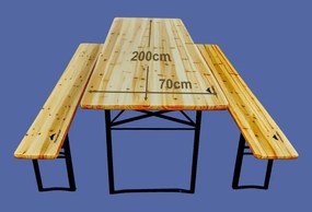 Fa sörpad garnitúra – 200 cm, 70cm