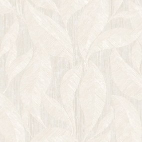 Zambaiti Parati Casa Chic Foglietta szürke-törtfehér leveles texturált vlies tapéta – Z20114