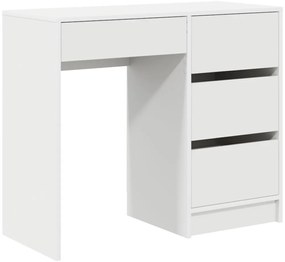 Fehér Íróasztal Fehér MDF Közepes Tárolás Fehér Íróasztal