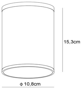 Lucide 27870/01/30 - Fürdőszobai mennyezeti lámpa TUBIX 1xE27/24W/230V