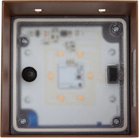 Kültéri fali lámpa rozsdabarna színben, LED-del, IP65, szolár - Charlene