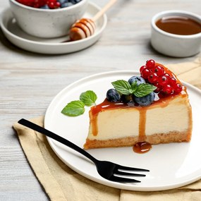 Fekete rozsdamentes acél desszertes villa szett 2 db-os Black – Orion