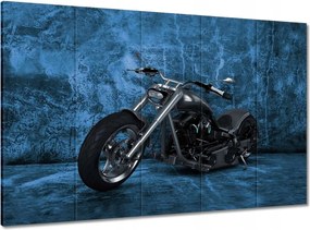 Vászonkép 100x70 Kék fal Chopper