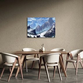 Kép - Festett hegyek (70x50 cm)