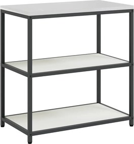 vidaXL Konyhai Tárolás polcokkal tárolóval Fehér 60 x 50 x 92 cm Acél