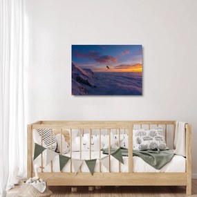 Kép naplementekor, Mt. blanc (üvegen) (70x50 cm)