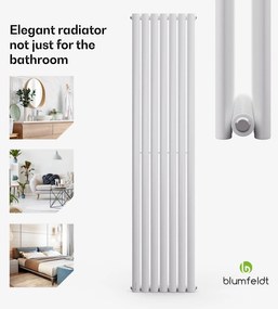 Blumfeldt Tallheo, 41 x 180, radiátor, fürdőszoba radiátor, csőradiátor, 691 W, melegvzes, 1/2