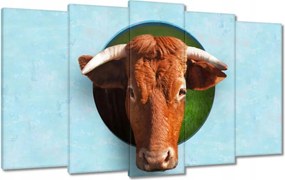 Vászonkép 100x60 Szarvas tekintet Kék