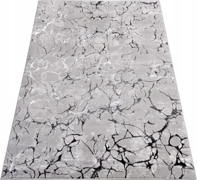 Szőnyeg 140x190 Modern Nappaliba Szürke Villanás