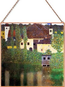 Gustav Klimt - Schloss Kammer on Lake Attersee III üvegkép, falikép