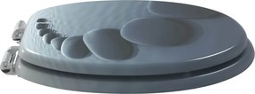 Lágy záródású WC ülőke 2 pcs Szürke 44 x 38 cm MDF lap