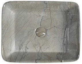 Sapho - DALMA ráültethető mosdó 47,5x37,5 cm kerámia/szürke