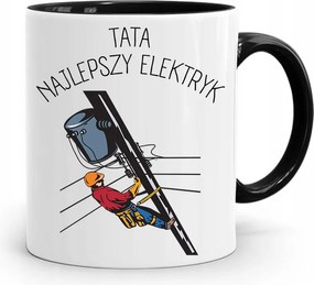 Fekete Bögre Apák Napjára Legjobb Villanyszerelő nyomott mintával