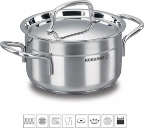 Korkmaz Alfa rozsdamentes acél edény 2,5 l