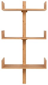 Natúr színű többszintes bambusz fali polc 50 cm Villa – House Nordic