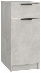 betonszürke szerelt fa íróasztalszekrény 33,5 x 50 x 75 cm