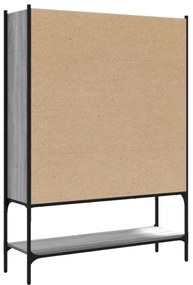 szürke sonoma színű szerelt fa könyvespolc 102x30x141,5 cm
