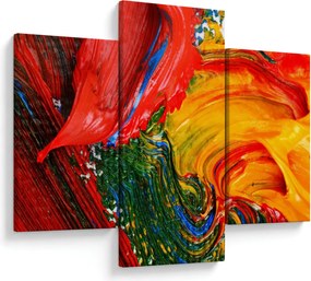 Kép - Kékítő absztrakció ecsettel (90x60 cm)