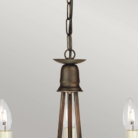 Elstead Lighting MINSTER MN3-BLK-GOLD Csillár 3x60W/E14