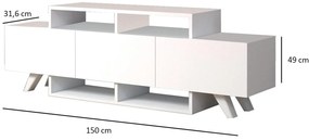 TV asztal/szekrény Duvabu (fehér) . Akció -21%. 1095353