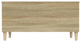 sonoma tölgy színű szerelt fa dohányzóasztal 90x44,5x45 cm