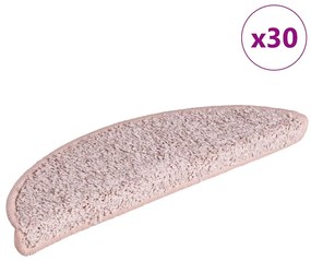 30 db világos rózsaszín félkör alakú lépcsőszőnyeg 56 x 17 x 3 cm