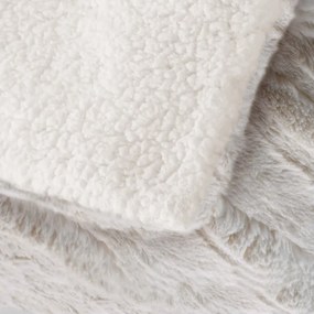 Krémszínű mikroplüss takaró 180x220 cm Foxy – douceur d'intérieur
