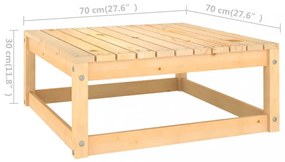 tömör fenyőfa kerti lábtartó párnával