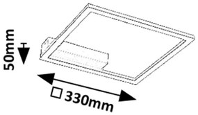 Rabalux 71375 - LED mennyezeti lámpatest HELETH LED/24W/230V 3000K