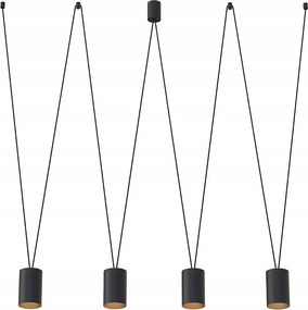 Modern függőlámpa More Tone 4 pók fekete-arany csillár