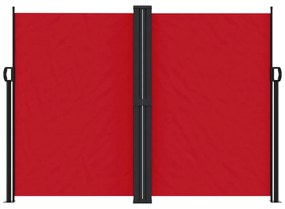 piros behúzható oldalsó napellenző 180 x 600 cm