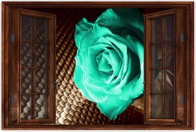 Poszterek 120x80 Türkiz rózsa szépia