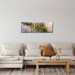 Egy hegyi táj képe (órával) (90x30 cm)
