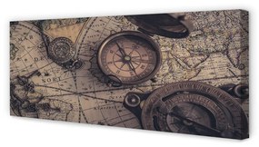 Canvas képek iránytű térkép 125x50 cm